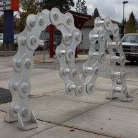 Public Art Bike Rack Bicycle Giant Chain