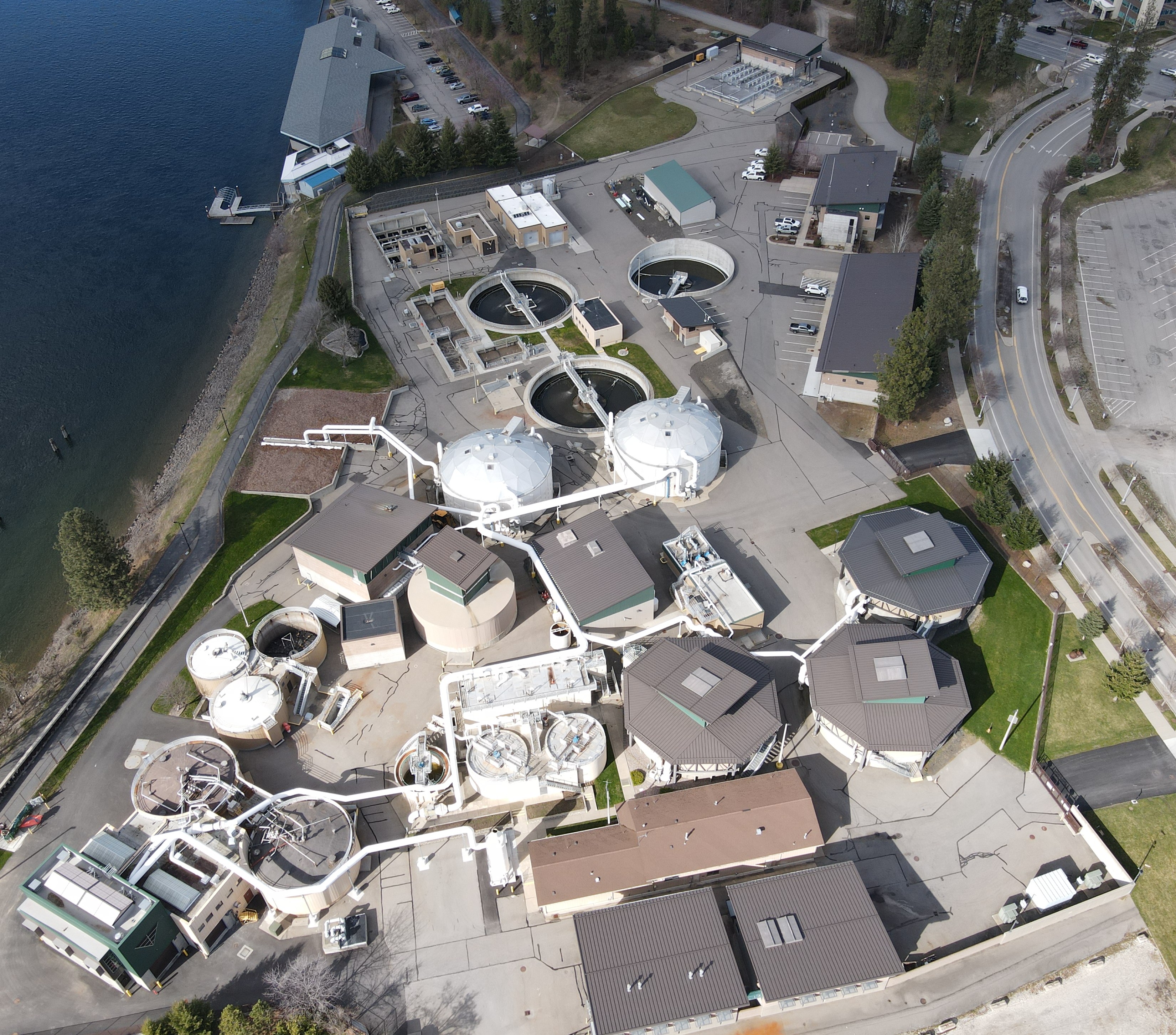 Wastewater Treatment Plant Aerial Photo