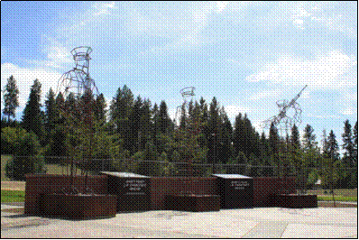 Fallen Heroes Plaza by Artist: Brian Schmid (Rebar Statues)